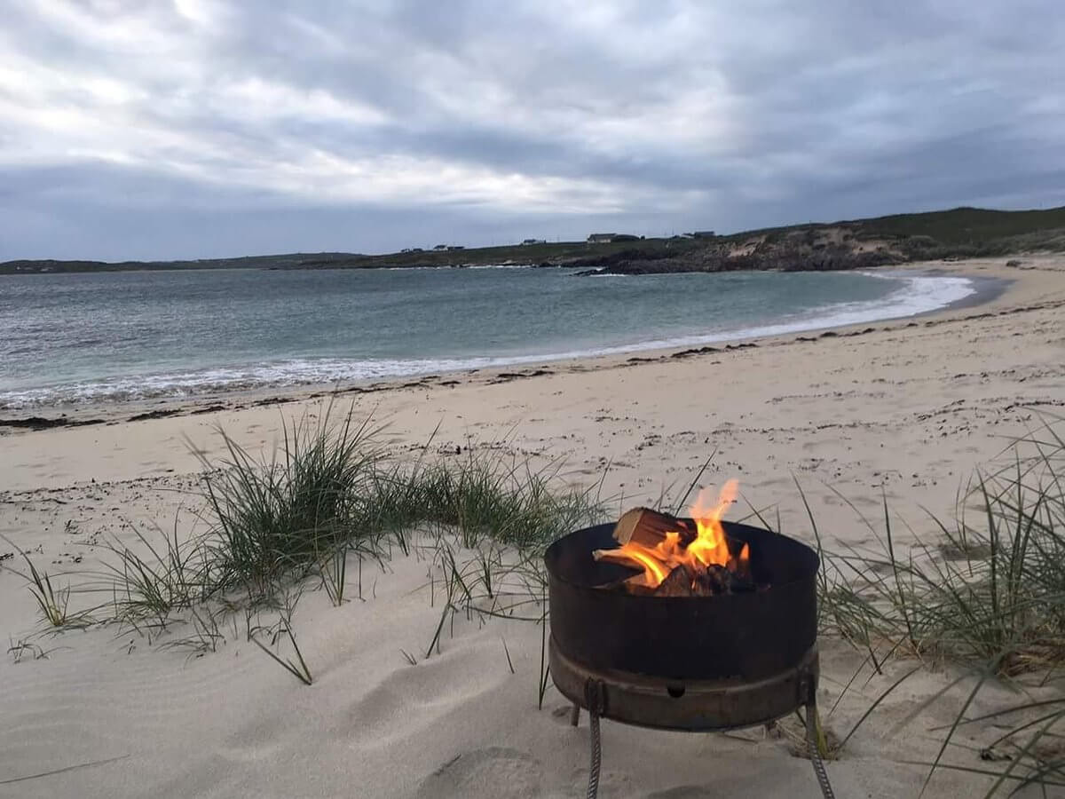 Campfire at the beach